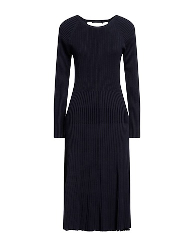SEVENTY VENEZIA Midi dress Navy blue 70% Viscose, 25% Polyester, 5% Elastane