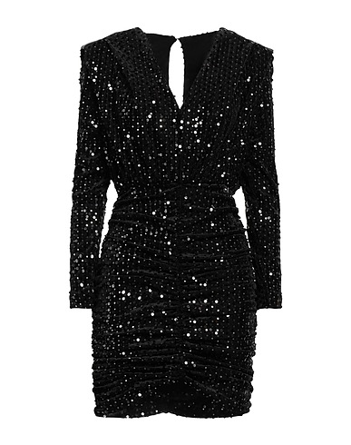 RELISH Kurzes Kleid COLLECTION Schwarz 95% Polyester, 5% Elastan