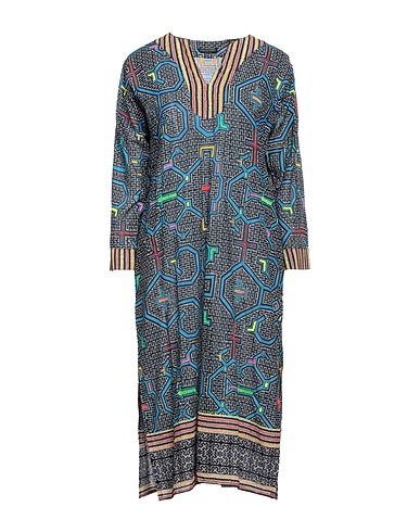 MONICA SARTI Midi dress Black 83% Cotton, 17% Polyester