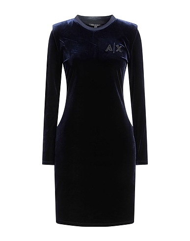 ARMANI EXCHANGE Short dress Navy blue 90% Polyester, 10% Elastane
