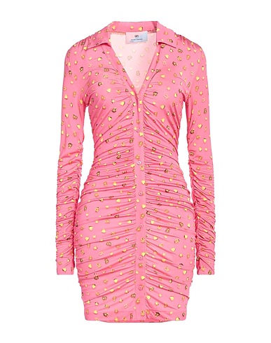 CHIARA FERRAGNI Elegant dress Pink 90% Viscose, 10% Elastane