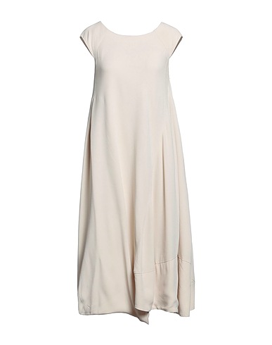 B.19 Milano Midi dress Beige 80% Acetate, 20% Viscose
