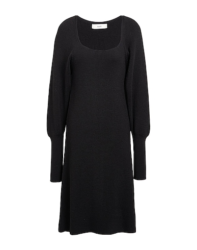 SUOLI Short dress Black 100% Virgin Wool