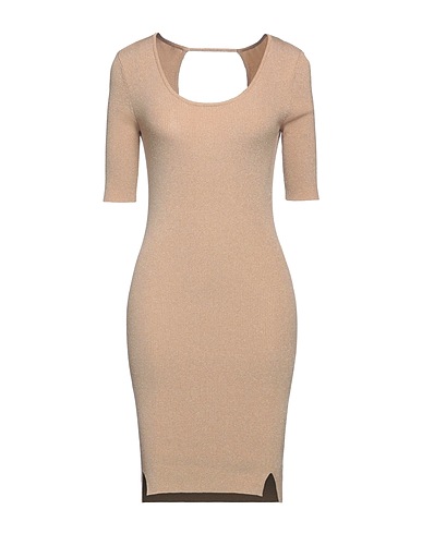 PATRIZIA PEPE Short dress Sand 64% Viscose, 20% Elastane, 16% Polyester