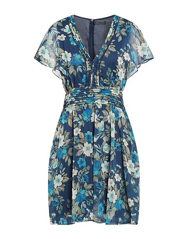 GUESS Short dress Navy blue 100% Polyester, Polyamide