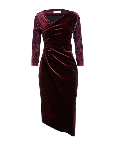 CHIARA BONI LA PETITE ROBE Midi dress Burgundy 72% Polyamide, 28% Elastane