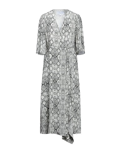 LES RÊVERIES Midi dress Beige 100% Silk