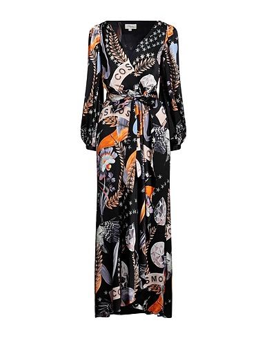 TEMPERLEY LONDON Long dress Black 95% Silk, 5% Elastane