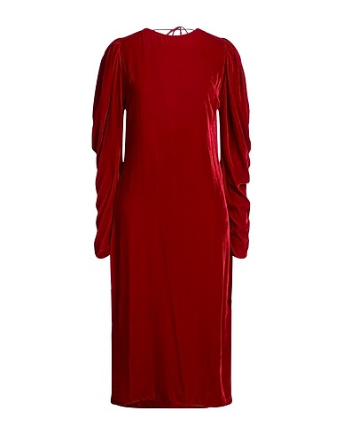 PNK Vestito midi Rosso 75% Viscosa, 25% Seta