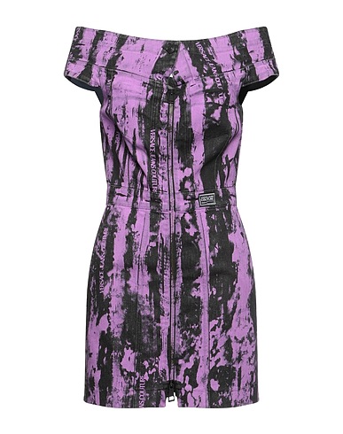 VERSACE JEANS COUTURE Denim dress Mauve 98% Cotton, 2% Elastane