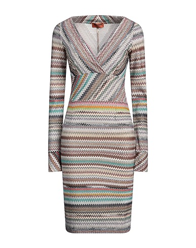 MISSONI Midi dress Light grey 66% Viscose, 18% Polyester, 16% Polyamide