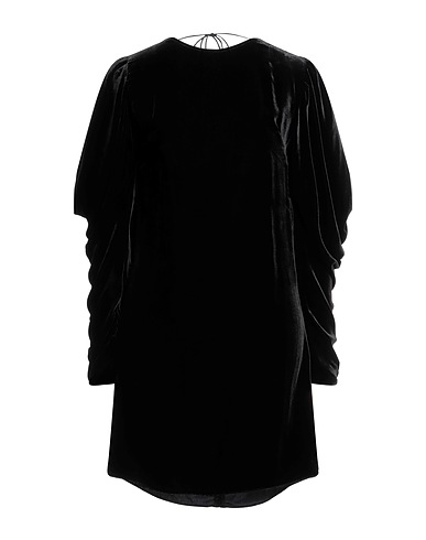 PNK CASUAL Short dress Black 75% Viscose, 25% Silk