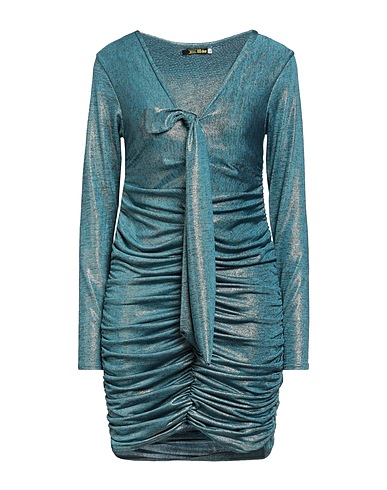MISS UNIKE Vestito corto Azzurro 95% Poliestere, 5% Elastan