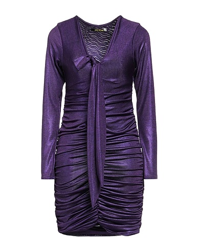 MISS UNIKE Vestito corto Viola 95% Poliestere, 5% Elastan