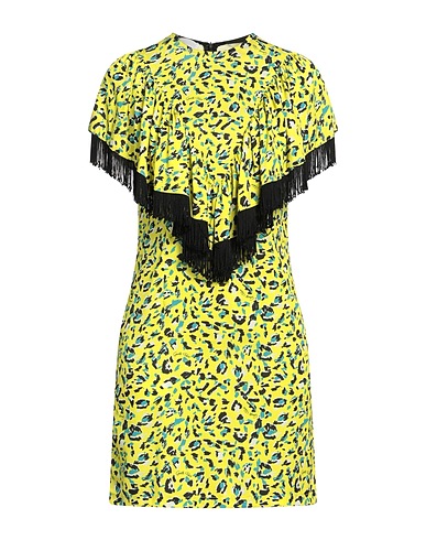 GAëLLE Paris Short dress Yellow 97% Polyester, 3% Elastane