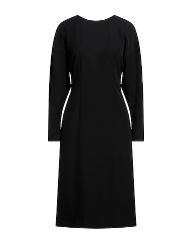 SUOLI Midi dress Black 92% Polyester, 8% Elastane