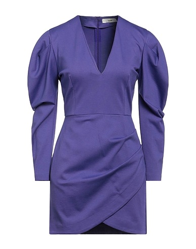 SUOLI Short dress Purple 65% Viscose, 30% Polyester, 5% Elastane