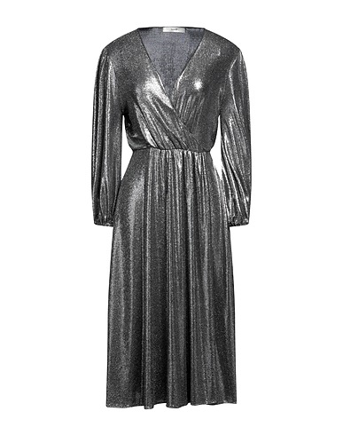 SUOLI Midi dress Grey 87% Polyamide, 7% Metallic fiber, 6% Elastane