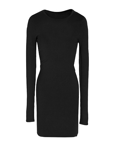 8 by YOOX Sheath dress BACKLESS KNIT MINI DRESS WITH RHINESTONES
 Black 72% Viscose, 28% Recycled polyamide