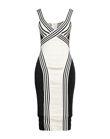ELISABETTA FRANCHI Midi dress Black 80% Viscose, 20% Polyamide