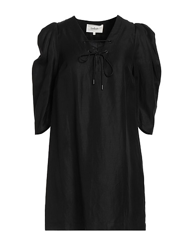 BA&SH Short dress Black 75% Viscose, 25% Linen