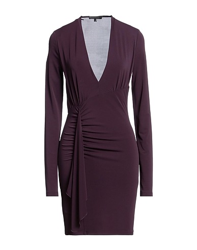 PATRIZIA PEPE SERA Sheath dress Plum 75% Acetate, 20% Polyamide, 5% Elastane