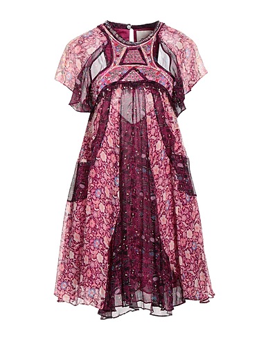 ISABEL MARANT サマードレス ボルドー シルク 100% / レーヨン / コットン / ポリエステル / エコブラス