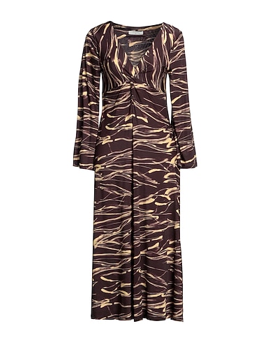 BEATRICE .B Midi dress Dark brown 92% Polyester, 8% Elastane