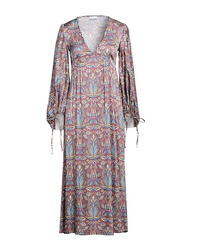 SFIZIO STUDIO Midi-Kleid Violett 97% Viskose, 3% Elastan