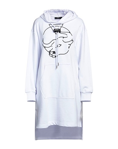 DIESEL Office dress White 65% Cotton, 35% Polyester
