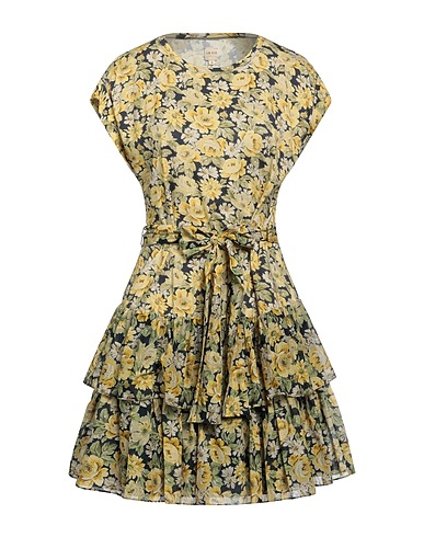 REBECCA TAYLOR Vestito corto Giallo 100% Cotone