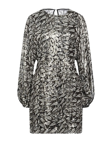 PATRIZIA PEPE Short dress Black 75% Silk, 25% Metal