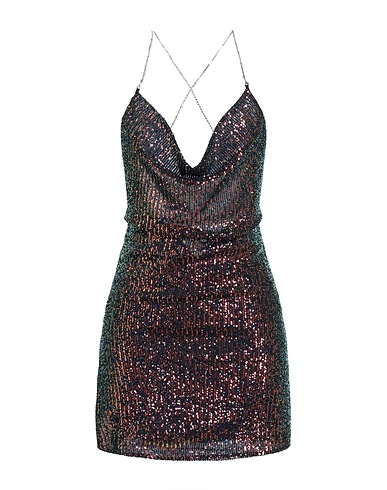THE LULÙ Vestito corto Nero 97% Poliestere, 3% Elastan