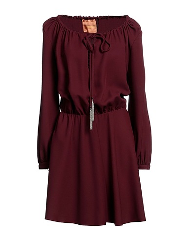 SUPER BLOND Short dress Burgundy 80% Silk, 20% Wool