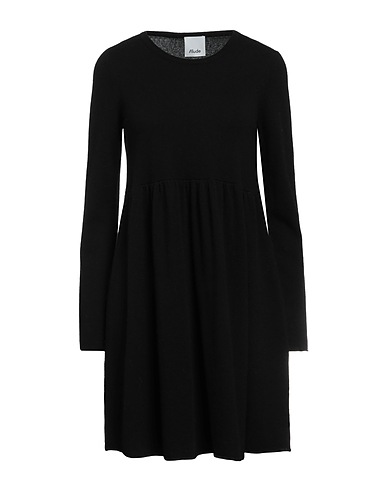ALLUDE Vestito corto Nero 70% Lana Vergine, 30% Cachemire