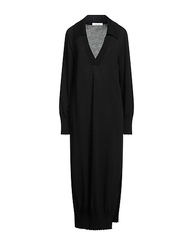 LIVIANA CONTI Midi dress Black 100% Virgin Wool