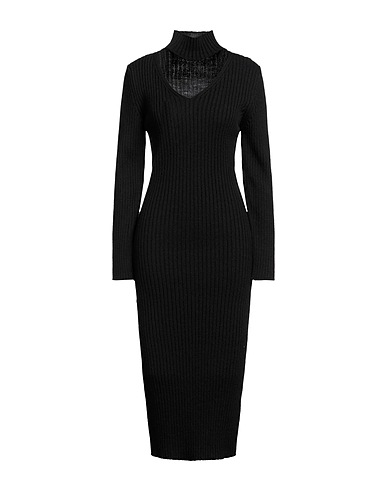 KAOS Vestito midi Nero 74% Acrilico, 26% Poliestere