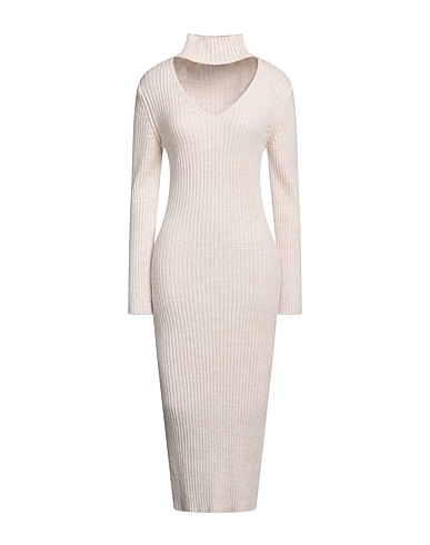 KAOS Vestito midi Beige 74% Acrilico, 26% Poliestere