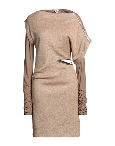 GIL SANTUCCI Vestito midi Beige 48% Viscosa, 29% Poliestere, 19% Poliammide, 4% Elastan