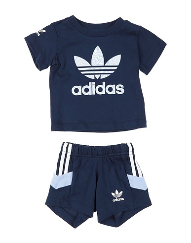 ADIDAS ORIGINALS Baby co-ord  adidas Rekive Shorts and Tee Set Midnight blue 100% Cotton, Elastane