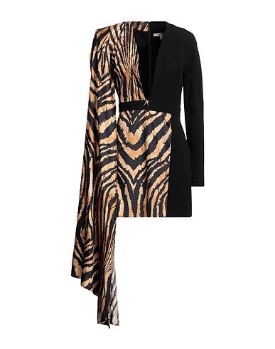ROBERTO CAVALLI Short dress Black 100% Silk, Viscose, Acetate, Elastane