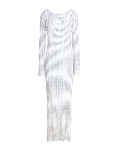 TOPSHOP Long dress White 100% Polyester