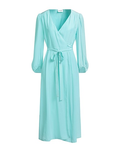 P.A.R.O.S.H. Kleid für das Büro Himmelblau 100% Seide