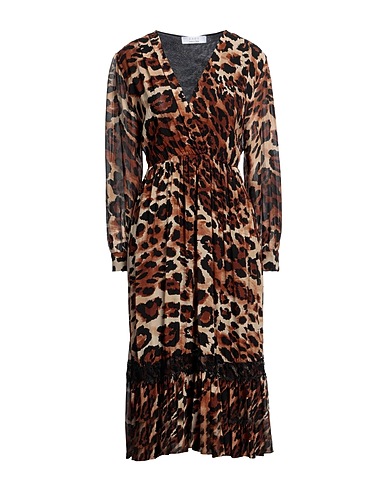 KAOS Midi dress Tan 100% Viscose