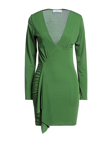KAOS Short dress Green 95% Polyester, 5% Elastane