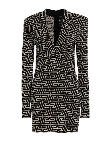 BALMAIN Sheath dress 51% Viscose, 28% Polyamide, 12% Metallic fiber, 9% Nylon