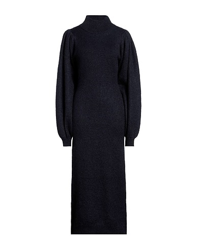 ROTATE BIRGER CHRISTENSEN Long dress Midnight blue 40% Nylon, 32% Mohair wool, 28% Wool