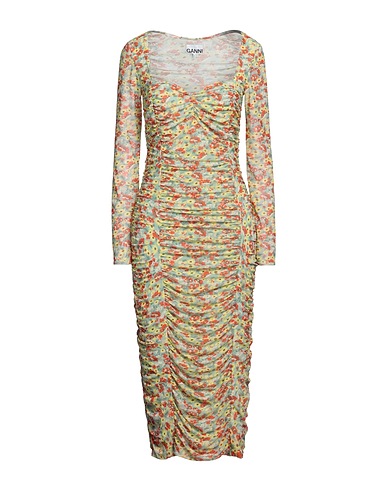 GANNI Vestido midi Verde claro 91% Poliamida reciclado, 9% Elastán