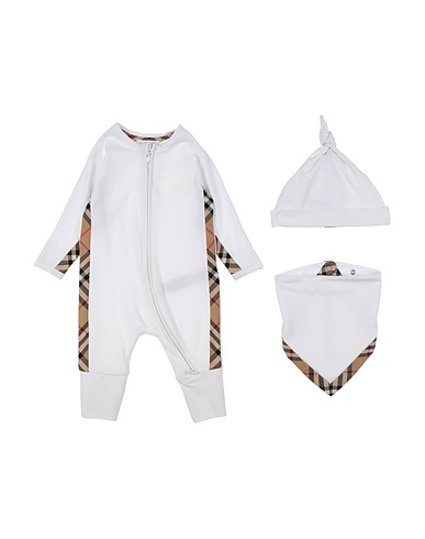 BURBERRY Baby-Set Weiß 47% Baumwolle, 47% Modal, 6% Elastan