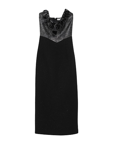 ALESSANDRA RICH Midi dress Black 80% Virgin Wool, 20% Polyamide